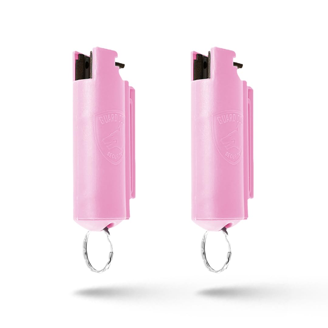 GUARD DOG SECURITY Quick Action Pepper Spray, Maximum Strength, 16-ft Range, Belt Clip For Easy Carry & Fast Access, keychain ready, Made in USA