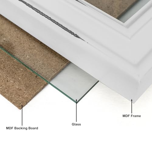 Hampton Frames PALOMA Unique Hinged Double Photo Frame Two 4x6 Inch (10x15cm) Images, White MDF, Glass Aperture, Freestanding, Portrait and Landscape, Distressed Finish Display for Pictures - Image 4