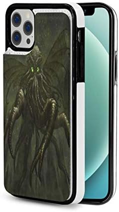 Cthulhu Monster Phone Case Compatible with iPhone 12/12 Pro/12 Pro Max /12 Mini Wallet Case with Card Holder, Pu Leather Shockproof Flip Protective Case