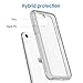 JETech Case for iPhone SE 3/2 (2022/2020 Edition), iPhone 8 and iPhone 7, 4.7-Inch, Non-Yellowing Shockproof Phone Bumper Cover, Anti-Scratch Clear Back (Gray)
