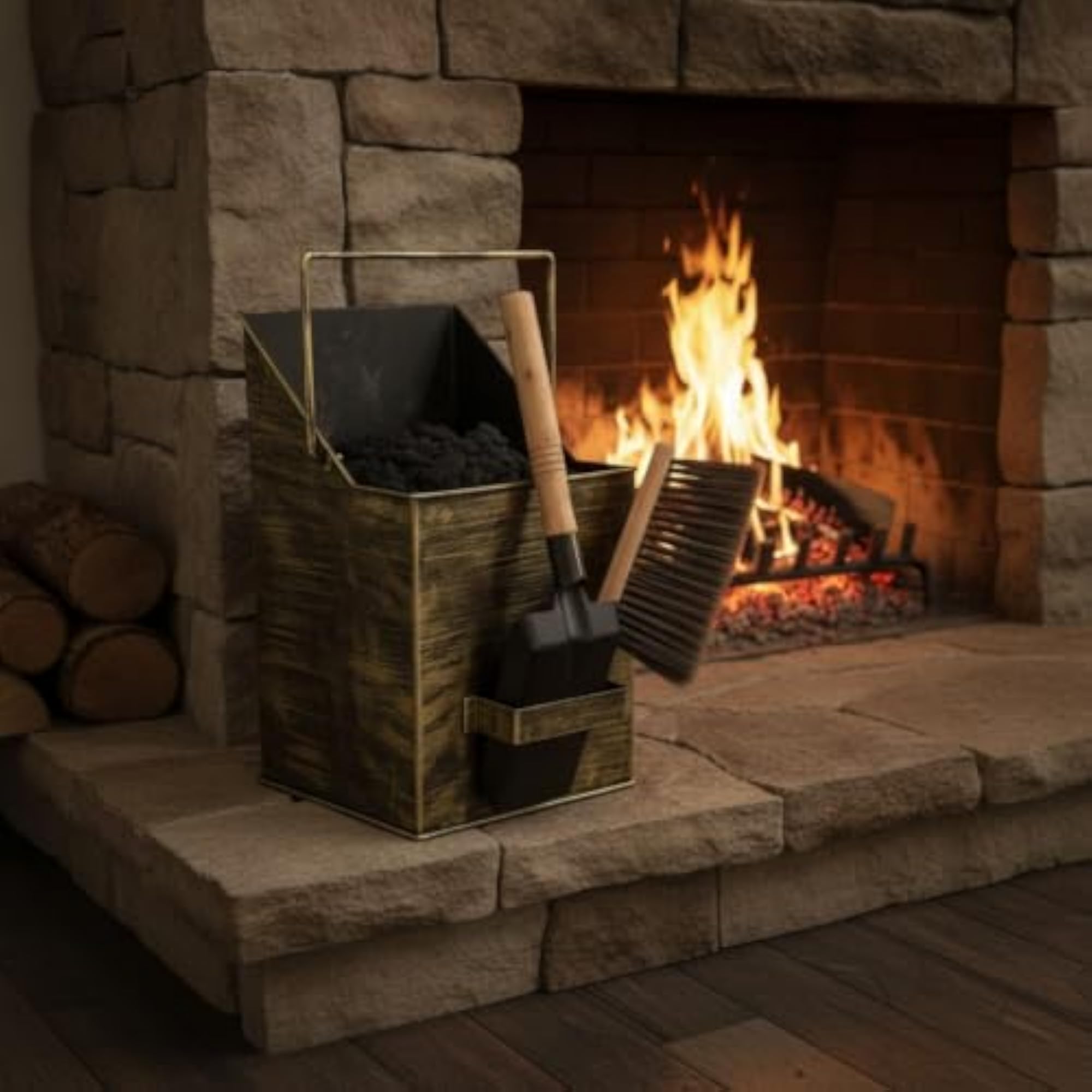 Rectangular Decorative Ash Container with Handle