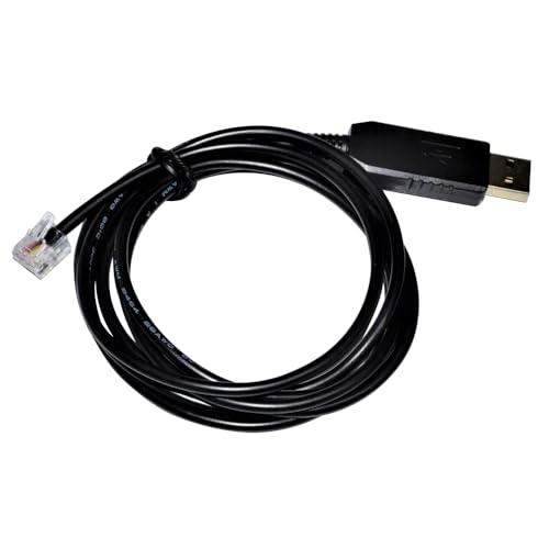 RIKYJIC FT232RL Chip USB to RJ11 6P4C RS232 Serial Communication Cable 1.8 Meters for Huanyu Lithium Battery with Computer