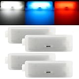 NSLUMO Led Courtesy Door Ambient Lamp for B'MW X3 X4 X5 X6 E83 F25 F26 E70 E71 E72 4PCS White Blue Red Led Welcomed Door Panel Lights Assembly Error Free Door Step Light Replacement