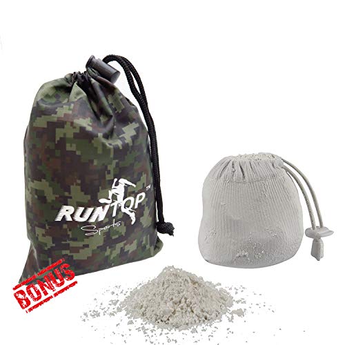 RUNTOP 2.4OZ Refillable Magnesium Carbonate Powder Gym Chalk Ball Bag Sock for Weightlifting Cross Fitness Training Gymnastics Rock Climbing Deadlifting Workout Bouldering Billiards Pole Dancing