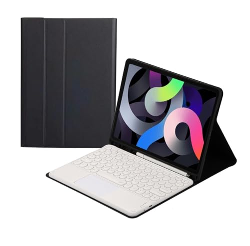 Étui de protection pour iPad Air 13 pouces 2024 avec clavier tactile et touches rondes