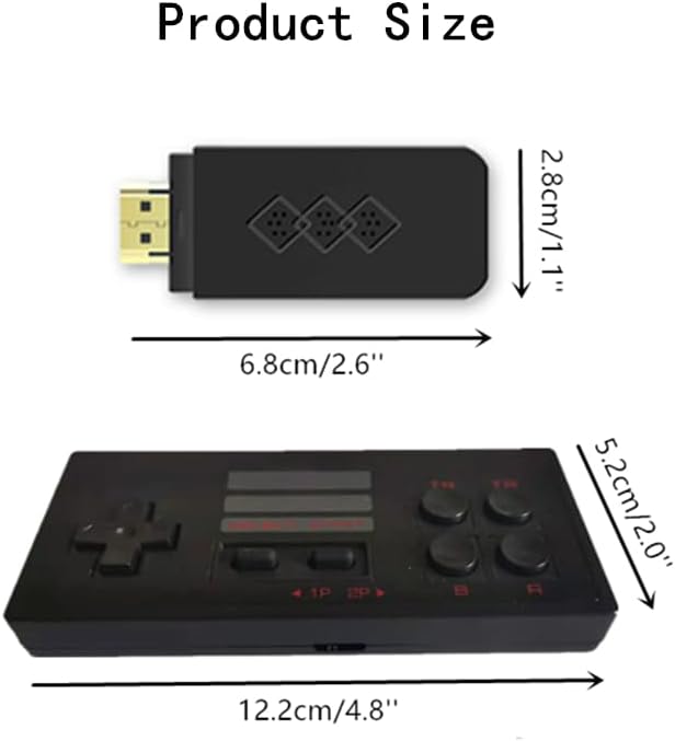 Miniatura 3 de Extreme Mini caja de juego con 2 controladores inalámbricos, Retro Game Stick 2.1 para TV con emulador de juego clásico