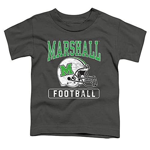Marshall University Official Football Helmet Unisex Toddler T Shirt,Charcoal, 3