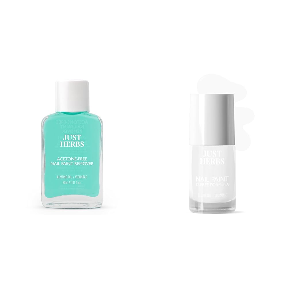 Just Herbs Acetone and Cruelty Free Nail Paint Remover 30 ml & Just Herbs Nail Polish 12 Chemical Free Formula Quick Dry, Glossy Finish and Long Lasting Nail Paints (Gloss it Up)-image-44