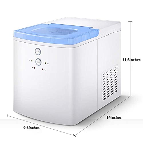 Máquina fabricadora de hielo portátil para mostrador, automática, hace hielo en 6 minutos, 44 libras/día, para fiestas, hogar, oficina y bar miniatura 7