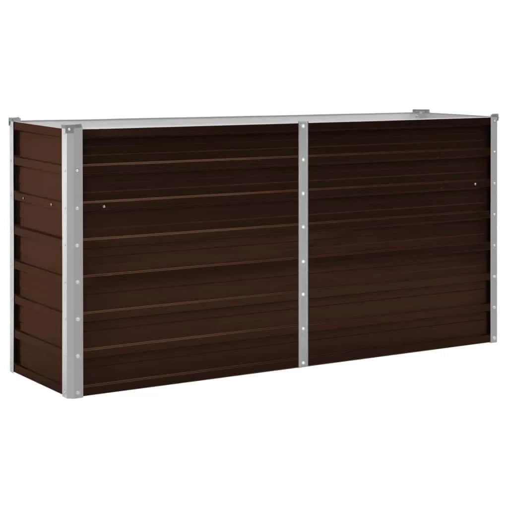 vidaXL Lit Surélevé Pot à Fleurs Jardinière Pot à Plante Bac à Plante Véranda Jardin Balcon Patio Terrasse Cour Extérieur 160x40x77 cm Acier