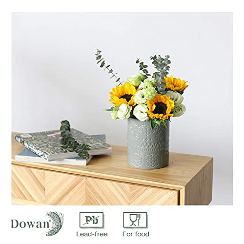 DOWAN Keukengebruiksvoorwerp Houder, 6,2 inch gebruiksvoorwerp Houders voor aanrecht, Zware Keramische gebruiksvoorwerpen Crock, Anti-slip & Krasonderkant, Utensil Crock voor Home Decor | Grijs - Image 7