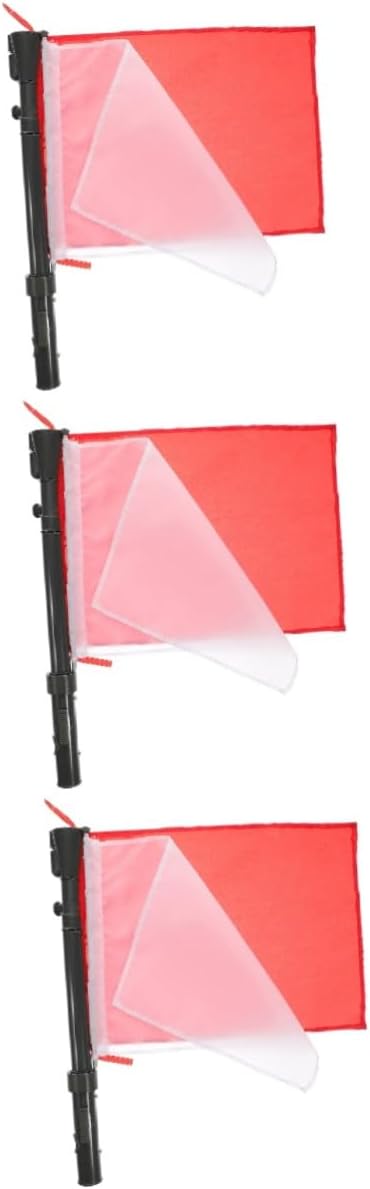 Happyyami 3pcs Signal Bearer Flag Field Events Flags Sports Referee Flag Football Penalty Flag Soccer Referee Flags Referee Penalty Flag Referee Assistant Flags Handheld Polyester Cloth