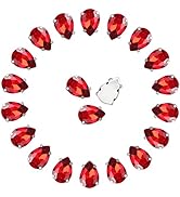 Dropower Sew on Rhinestones 86PCS Glass Jewels Diamond Rhinestones Kit Metal Flat Back Rhinestone...