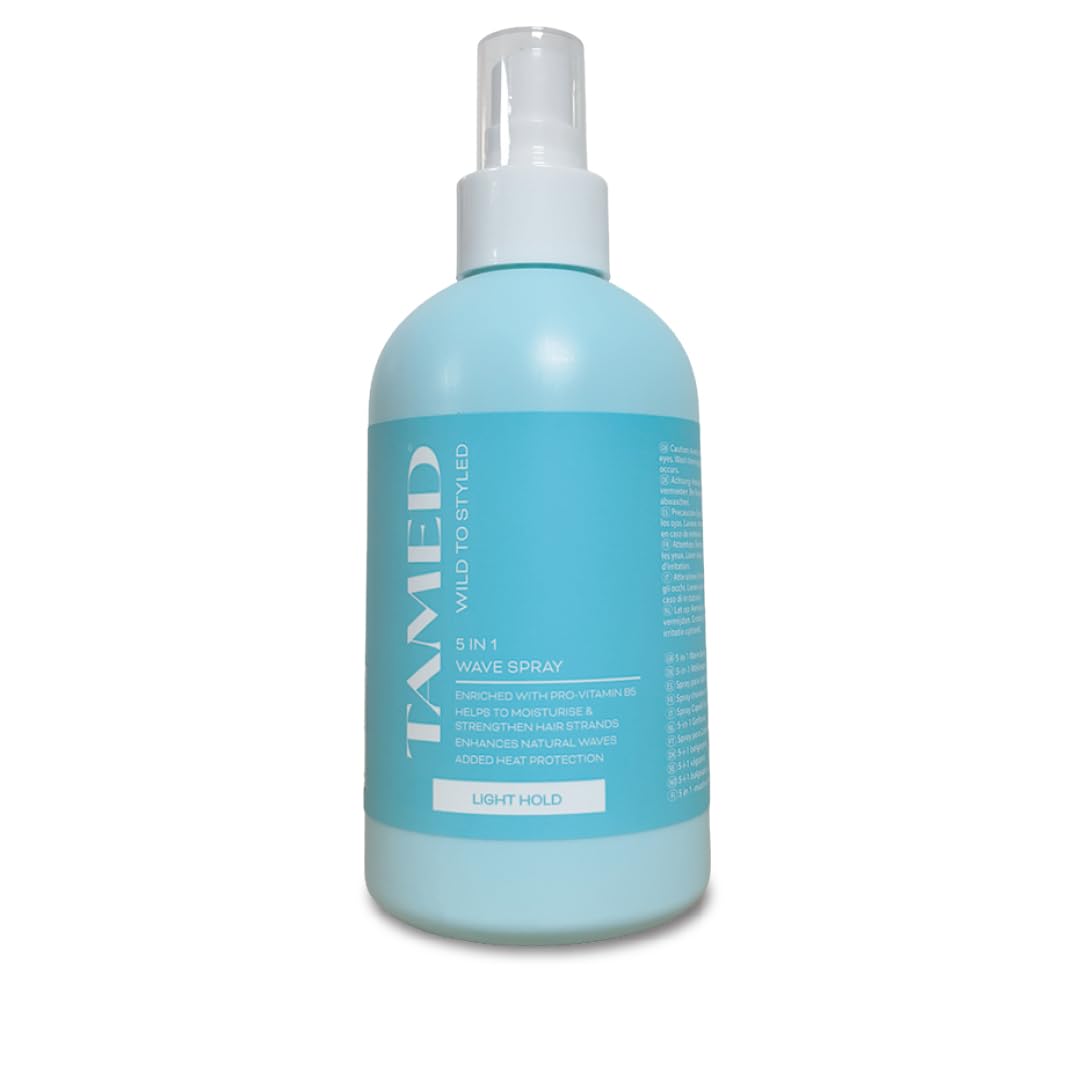 Tamed Waves Spray 5 In 1, Wave Spray For Beach Waves Texture And Shine With Heat Protection, Anti Frizz And Pro Vitamin B5 Moisturising Formula, 236ml Tamed By Healthpoint