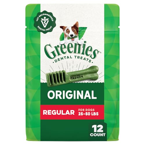 Greenies Veterinarian-Recommended Adult Natural Dental Dog Treats Regular Size, Original