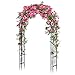 Arbuxzuy 88in Steel Garden Arch Arbor Trellis for Climbing Plants Outdoor,Yard,Garden,Climbing Plants 7ft Decorative Wire Lattice,Outdoor Wedding Arch(Black) -  JQF2667