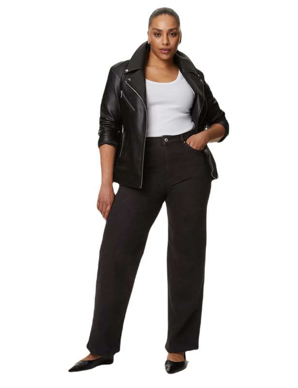 Image of Marks & Spencer Wide Leg High Waisted Jeans