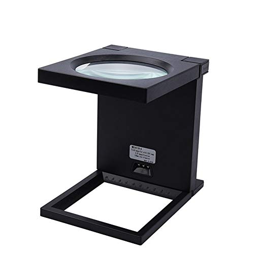 Loupe de bureau pliable avec lampe LED pour lecture et identification de bijoux HJMMWT