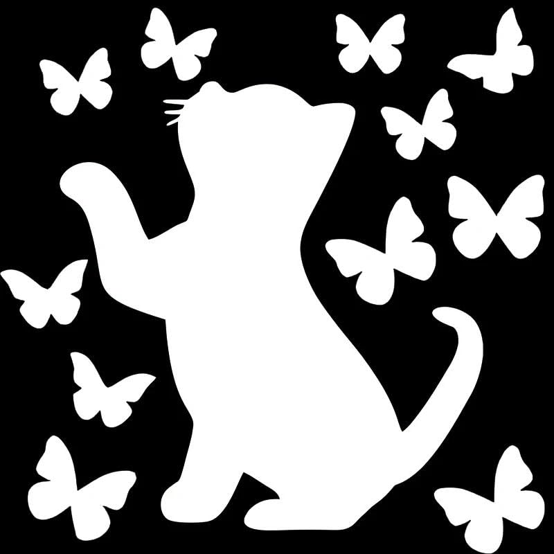 Autocollant chat étanche pour masquer les rayures de meuble et mur