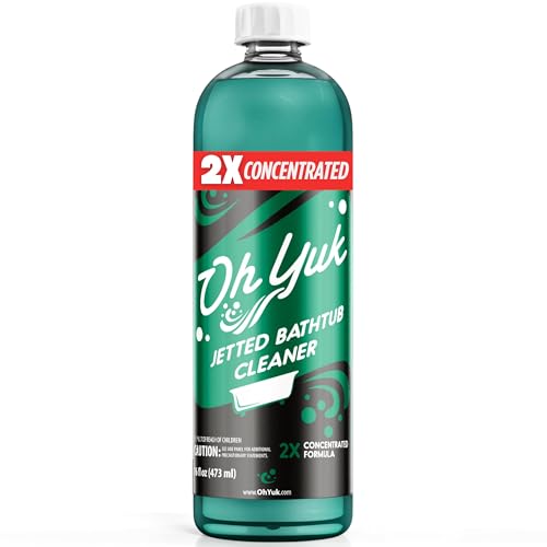 Oh Yuk Jetted Tub Cleaner 2X Concentrated – Deep Cleaning Jetted Bathtub & Jacuzzi Cleaner for Tub...