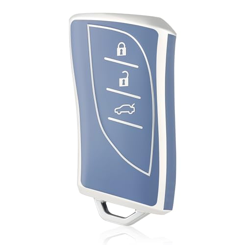 Coque de clé Lexus ES300h UX250h LX600 et étui de rangement bleu argenté