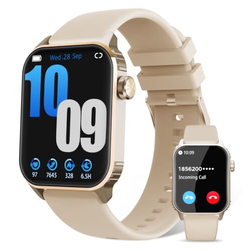 Image of Smart Watches for Women Men, 120 Sports Modes Smartwatch with 1.83 inches HD Display, Heart Rate /Sleep Monitor, IP67 Waterproof, Bluetooth Call & Music Control for iPhone /Android Rose Gold