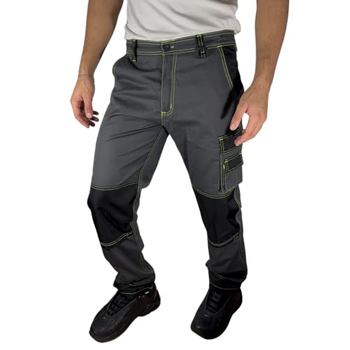 Pantalon de sécurité STRIKER gris renforcé avec poches multiples taille S à XXL