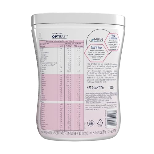 Image of Optifast Weight Management Shake | Strawberry Flavour | Scientifically Designed Weight Loss Diet | Meal Replacement Shake for Weight Loss | 400g Jar