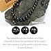 Shungite Bracelet Shungite Stones Shungite Round Beads Handmade Stretch Healing Crystal Protection Jewelry for Men Women (Stretch 8mm)