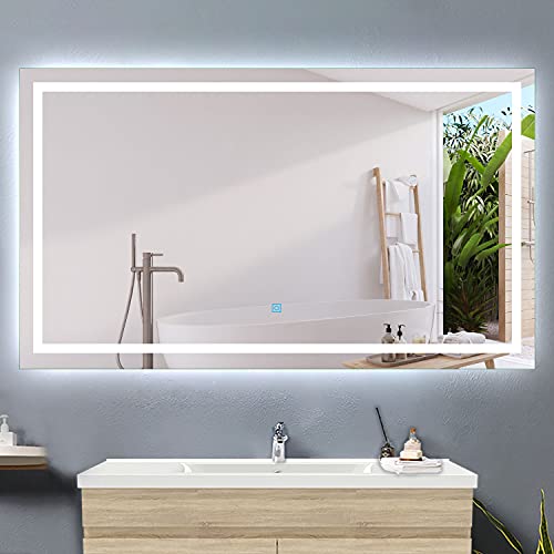Huibathroom 1200x700 Large Illuminated Bathroom Mirrors with LED Lights,Wall Mounted,IP44