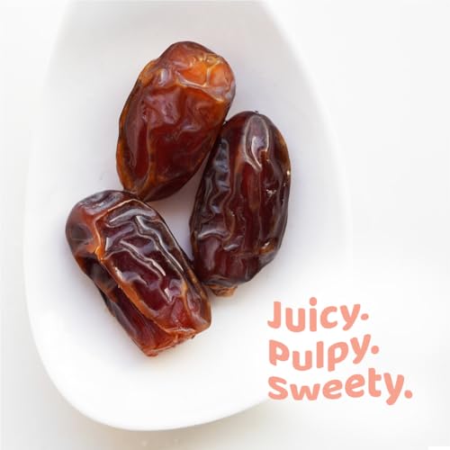 Image of Flyberry Gourmet Halawi Dates (Khajoor /Khajur) 200g | 100% Natural | Rich in Calcium, Iron and Potassium | Instant Energy