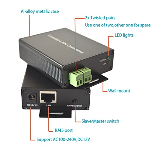 Image of Ethernet Extender Kit (Pair) Over Twisted Pair /Telephone Wire /Phone line up to 2Km(6500ft) for HD Network IP Camera, Webcam