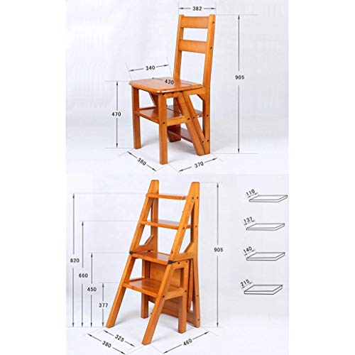 Chaise de bureau pliable transformable en marchepied pour bibliothèque - 3