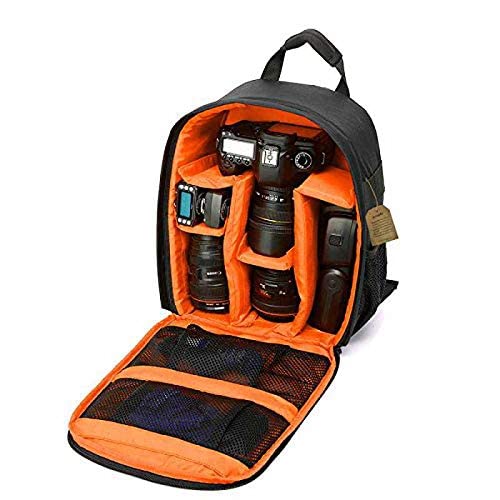 WorldCare® est Waterproof Digital Photo Padded Backpack w/Rain Cover Laotop 15 6" Multi-Functional ra Soft Video Case Color Orange317300 | Pack of 1