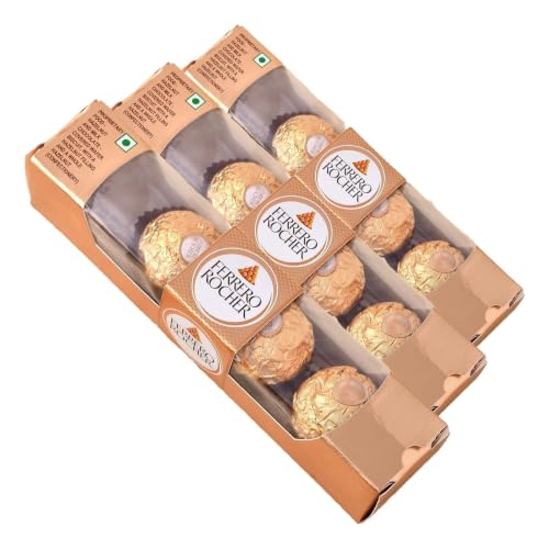 Image of CraftVatika Ferrero Rakhi Chocolate Gift Pack for Brother and Bhabhi, Bhaiya Bhabhi Rakhi Set of 2, Kundan Rakhi, Couple Pair, Rakhi with Chocolate Gift for Brother Combo, rakhi set of 2 (Pack of 3)
