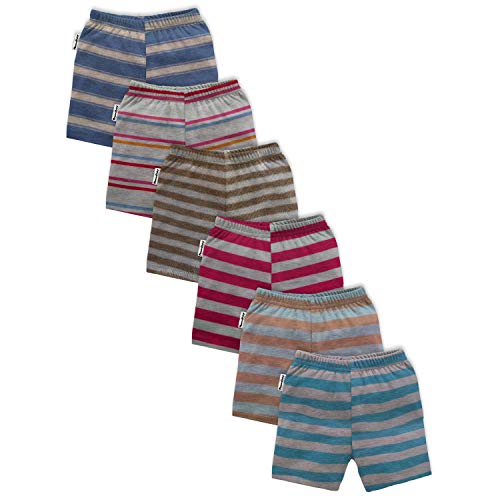 Image of Tinchuk Regular Unisex Printed Shorts, Regular Shorts for Girls and Boy's, (Set of 6, Multi-Coloured)