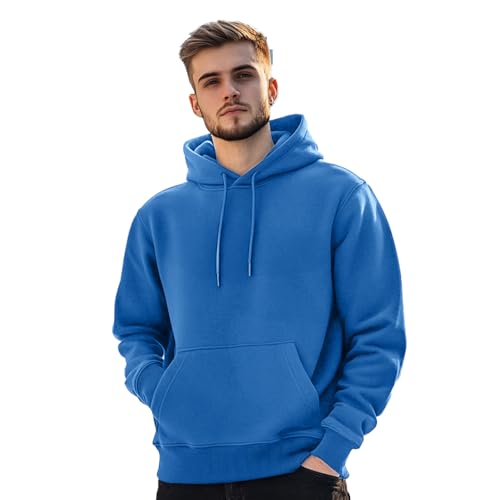 Image of Nobero Hoodies for Man | 280 GSM Rich Cotton Fleece Solid Hooded Full Sleeve Sweatshirt for Man | Stylish Casual Wear Winter Hoodies for Men