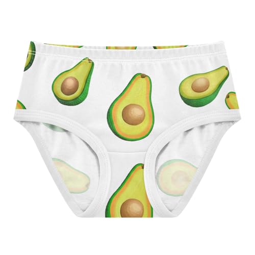 Cotton Girls Underwear Toddlers Cute Green Avocados White Girl Panties Cute Colorful Briefs Kids Undies 2t