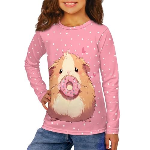 Image of Long Sleeve Shirts for Girls Casual Crewneck Tops Fall Winter Outfits for 3-16 Years Old