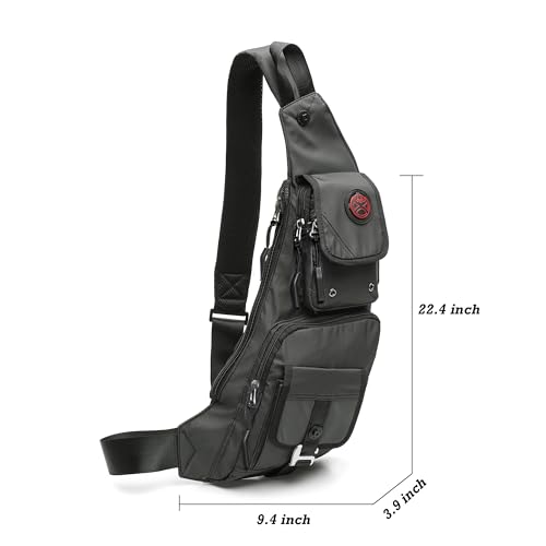 Image of NICGID Sling Bag Chest Shoulder Backpack Crossbody Bags Casual Daypack for Men Women, Black-2, Small, Travel