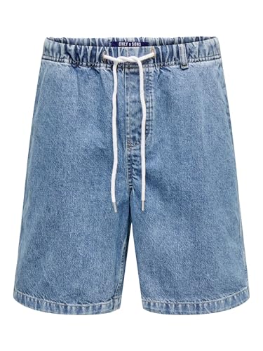 Articolo marchio Only & Sons ONLY & SONS Onsfade Strings MB 4159 DNM Shorts, Media Blu Denim, M Uomo