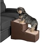 Pet Gear Easy Step II Pet Stairs, 2 Step for Cats/Dogs up to 150 Pounds, Portable, Removable Washable Carpet Tread, No Tools Required, Espresso