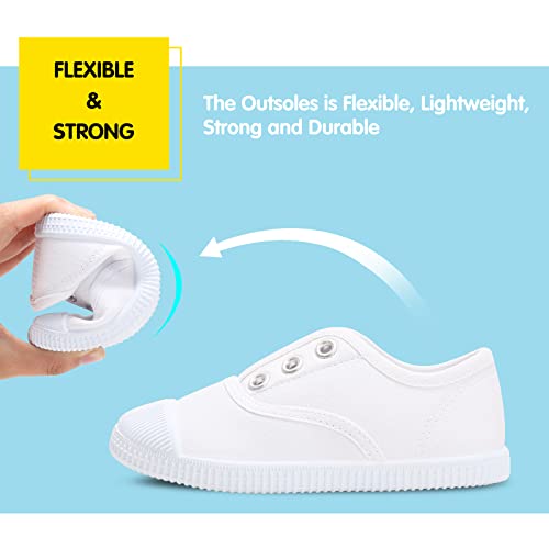 Kids Shoes Toddlers Canvas Sneakers Slip-on Comfortable Light Weight Skin-Friendly Causal Running Tennis Shoes for Boys Girls(Toddle/Little Kids/Big Kids)2