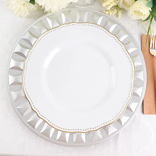 6 Platos Desechables Redondos Silver 13'' Tableclothsfactory miniatura 7