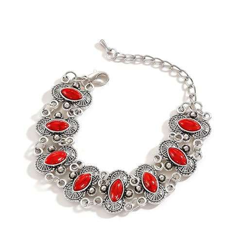 Bracelet turquoise au design bohème authentique pour style cowboy chic