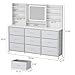 Gyfimoie Dresser with Mirror for Bedroom, 59