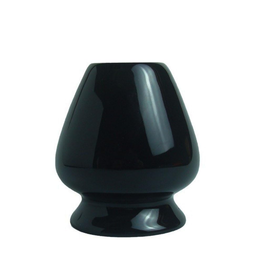 1Pc Porcelain Matcha Whisk Holder Tea Whisk Rest Stand Holder Tea Ceremony Accessories, Black
