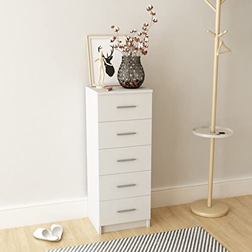 WRJENFSC Armarios para Herramientas Armarios Multifuncionales Armarios Sótano Sinfonier de Madera contrachapada 41x35x106 cm Blanco Adecuado para Dormitorio, Lavadero, Sala de Estar