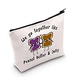 JNIAP Peanut Butter Jelly Gift We go together like Peanut Butter & Jelly Cosmetic Bag Best Friend Gift (Peanut Butter & Jelly Bag)