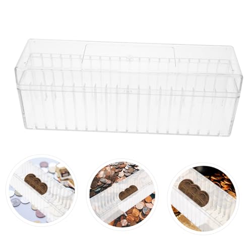 Caja organizadora transparente para 20 monedas miniatura 3